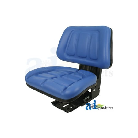 A & I Products Seat w/ Trapezoid Backrest, Blue Vinyl, 265 lb / 120 kg Weight Limit 23" x10" x19" A-T333BU